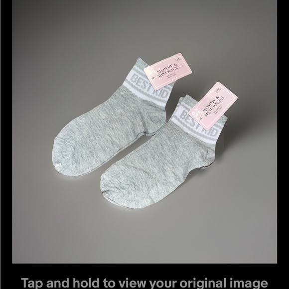 Ankle Socks With The Phrase “BEST KID” GRAY W/White Strips U Get 2 Pairs - Picture 1 of 4